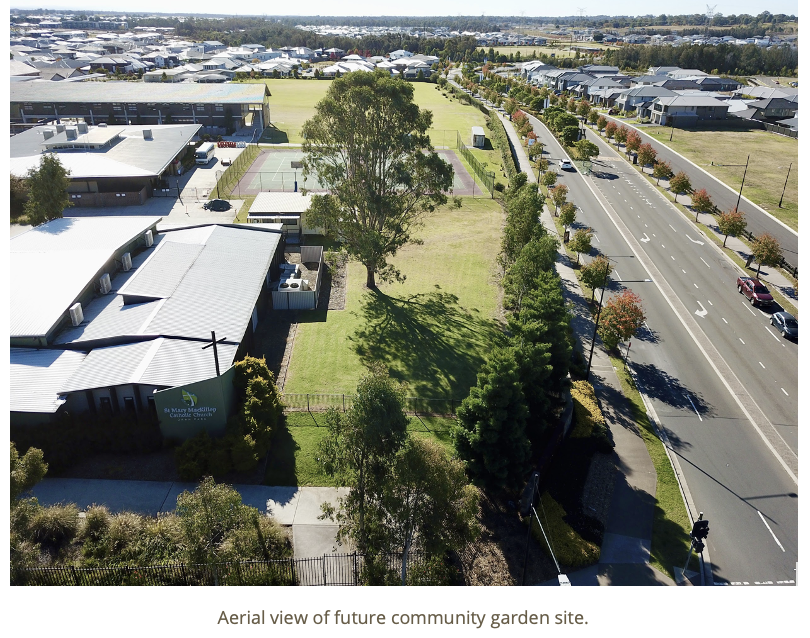 Arieal View of Community Garden Site